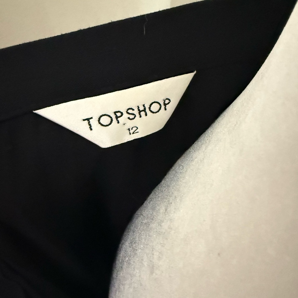 Topshop Blue Midi A-Line Pleated Skirt for Work - Picture 3 of 3